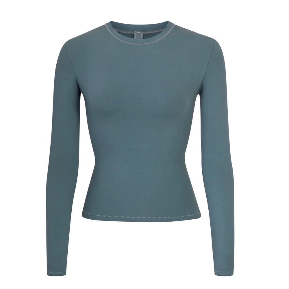 SKIMS Cotton Jersey Long Sleeve T-Shirt in small
